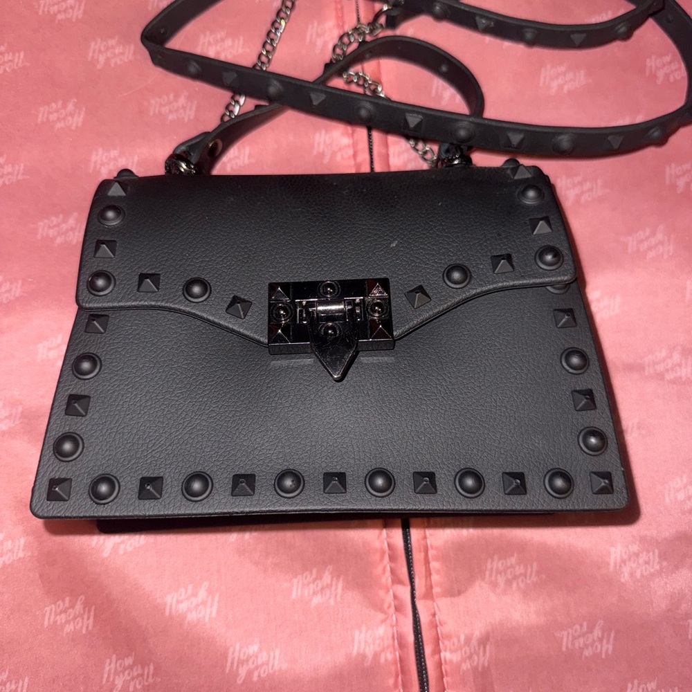 Black Studded Women's Bag
